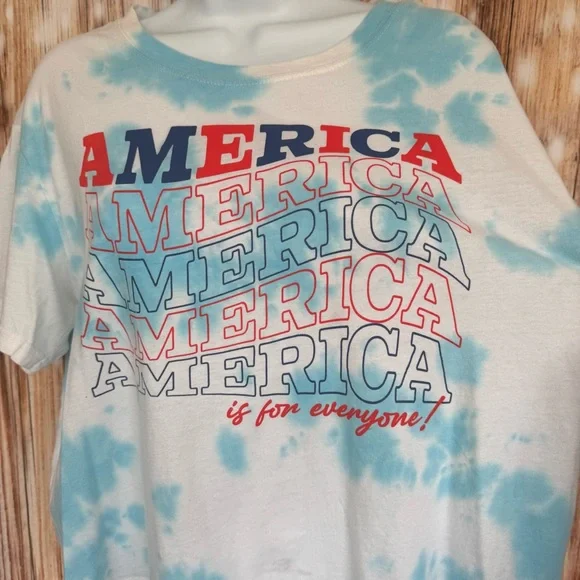 Mighty Fine “America” Tie-dye Crop Tee - Picture 3 of 7